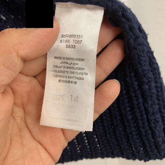 Debenhams Chunky Knit Navy Blue Top Button Cardi - Picture 4 of 8